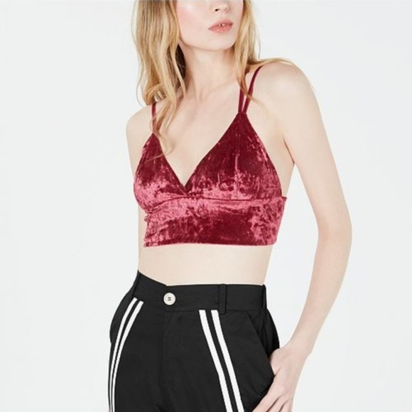 Project 28 NYC Crushed Velvet Bralette - Picture 1 of 6